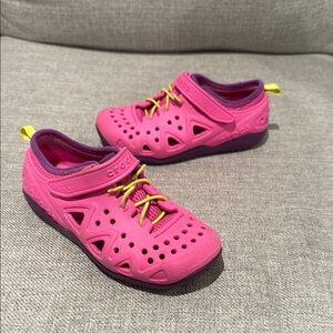 CROCS Pink and Purple Water Shoes with Ventilation Holes